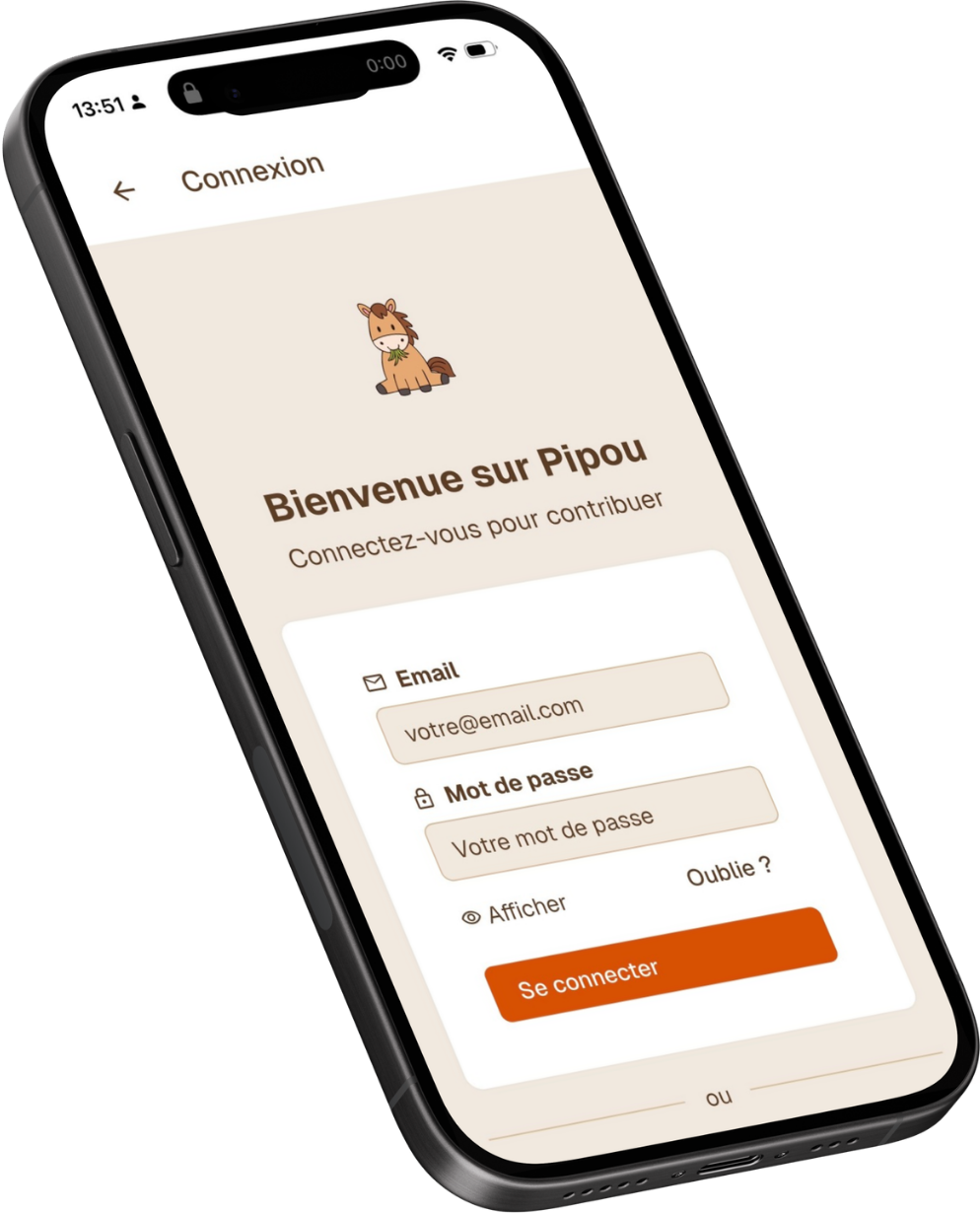Écran des horaires de passage Pipou